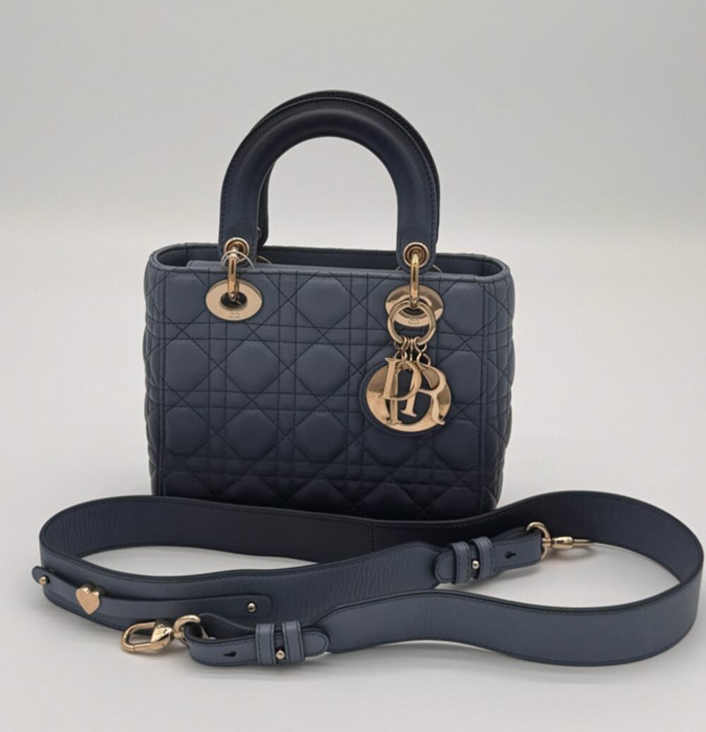 Christian Dior- My ABCDior Lady Dior Bag w/ Quilt Gradient Lambskin Cannage